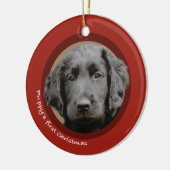 Eerste Kerstmis van de puppy (flatcoatings) Keramisch Ornament (Links)