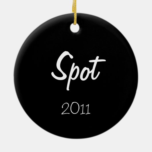 Eerste Kerstmis van de puppy (flatcoatings) Keramisch Ornament (Achterkant)