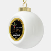 Eerste Kerstmis van grootouder met eigen merk Keramische Bal Ornament (Rechts)