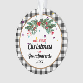 Eerste Kerstmis van grootouder met eigen merk Ornament