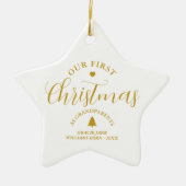 Eerste kerstmis van grootouders Aangepaste naam ke Keramisch Ornament (Voorkant)