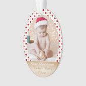 Eerste Kerstmis van je baby - aangepast fotogeheug Ornament (voorkant)