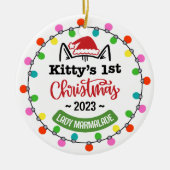 Eerste Kerstmis van Kitten, Eerste Kerstmis van Ca Keramisch Ornament (Voorkant)