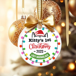 Eerste Kerstmis van Kitten, Eerste Kerstmis van Ca Keramisch Ornament