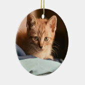 Eerste Kerstmis van Kitten Keramisch Ornament (Rechts)