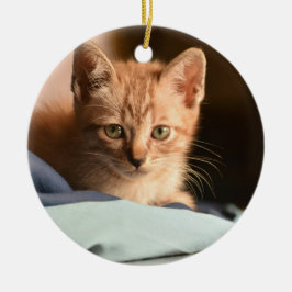 Eerste Kerstmis van Kitten Keramisch Ornament