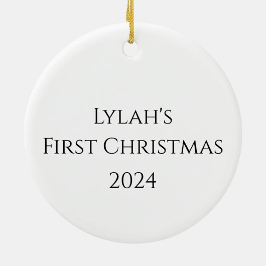 Eerste Kerstmis van Kitten Keramisch Ornament (Achterkant)