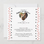 Eerste Kerstmis van Puppy Kaart (Achterkant)