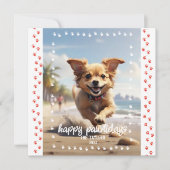 Eerste Kerstmis van Puppy Kaart (Voorkant)