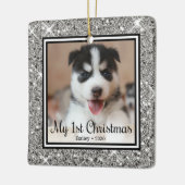 Eerste Kerstmis van Puppy Keramisch Ornament (Links)