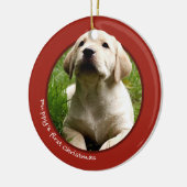 Eerste Kerstmis van Puppy (labrador Retriever) Keramisch Ornament (Links)