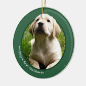 Eerste Kerstmis van Puppy (labrador Retriever) Keramisch Ornament (Links)