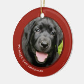Eerste Kerstmis van Puppy (labrador Retriever) Keramisch Ornament (Links)