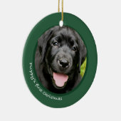 Eerste Kerstmis van Puppy (labrador Retriever) Keramisch Ornament (Rechts)