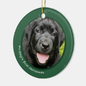 Eerste Kerstmis van Puppy (labrador Retriever) Keramisch Ornament (Links)