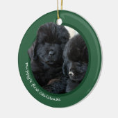 Eerste Kerstmis van Puppy (Newfoundland) Keramisch Ornament (Links)