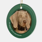 Eerste Kerstmis van Puppy (Weimaraner) Keramisch Ornament (Links)