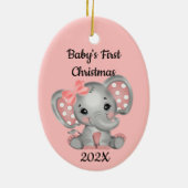 Eerste Kerstmis van Yarly Baby Keramisch Ornament (Achterkant)