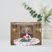 Eerste Kerstmis vanaf huis Geïnspireerd kunstontwe Feestdagenkaart (Staand voorkant)