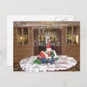 Eerste Kerstmis vanaf huis Geïnspireerd kunstontwe Feestdagenkaart (Voorkant / Achterkant)