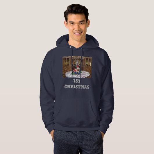 Eerste Kerstmis ver van huis Geïnspireerde tekst u Hoodie (Voorkant volledig)