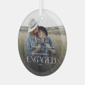 Eerste Kerstmis verloofde aandenken Glas Ornament (Voorkant links)