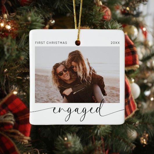 Eerste Kerstmis verloofde aandenken Keramisch Ornament