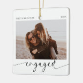 Eerste Kerstmis verloofde aandenken Keramisch Ornament (Links)