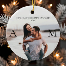 Eerste kerstmis Verloving Modern Koppel 2 Foto