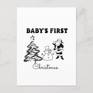 Eerste Kerstmis voor baby Briefkaart