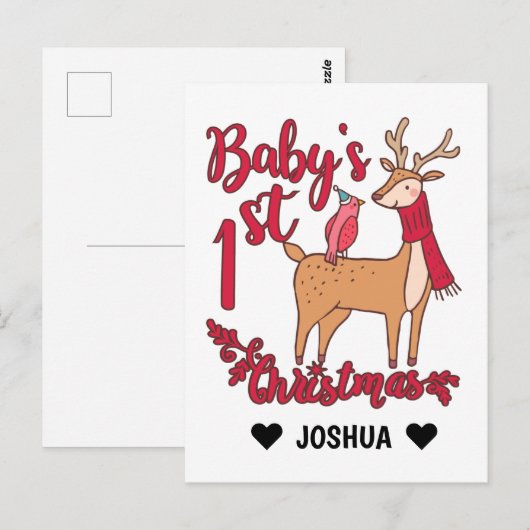 Eerste Kerstmis voor baby Briefkaart (Voorkant / Achterkant)
