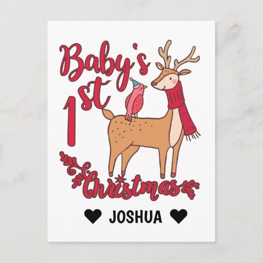 Eerste Kerstmis voor baby Briefkaart (Voorkant)