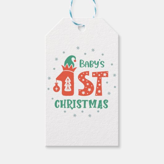 Eerste Kerstmis voor baby Cadeaulabel (Voorkant)