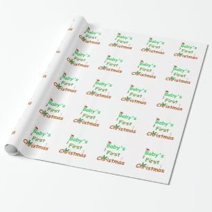 Eerste Kerstmis voor baby Cadeaupapier