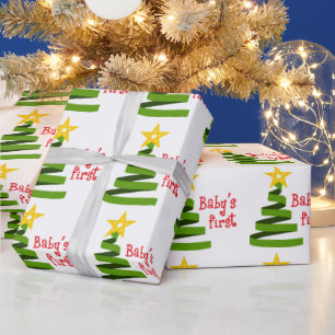 Eerste Kerstmis voor baby Cadeaupapier