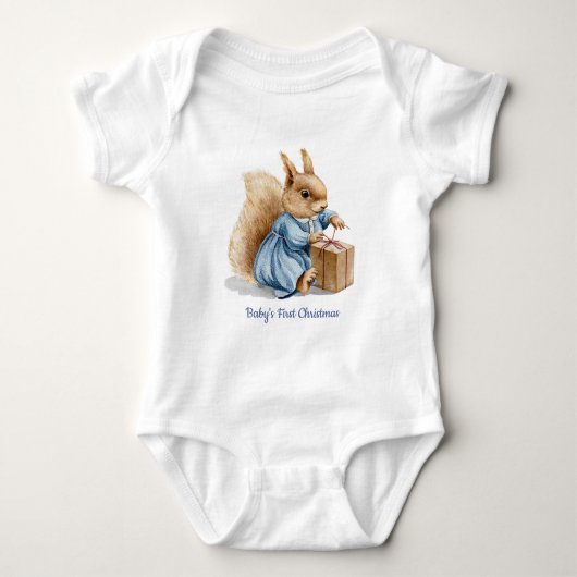 Eerste Kerstmis voor baby | Cute Squirrel Romper (Voorkant)