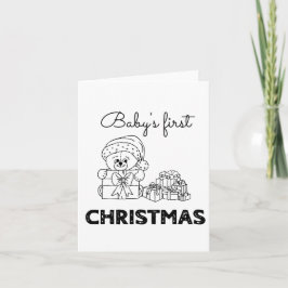 Eerste Kerstmis voor baby Feestdagen Kaart