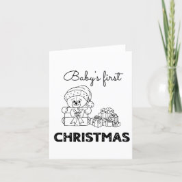 Eerste Kerstmis voor baby Feestdagen Kaart