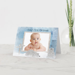 Eerste Kerstmis voor baby Feestdagen Kaart