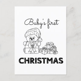 Eerste Kerstmis voor baby Feestdagenkaart