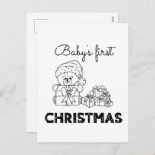 Eerste Kerstmis voor baby Feestdagenkaart (Voorkant / Achterkant)