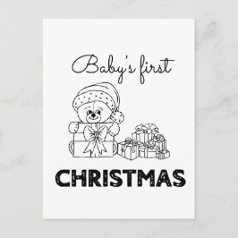Eerste Kerstmis voor baby Feestdagenkaart