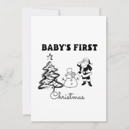 Eerste Kerstmis voor baby Feestdagenkaart
