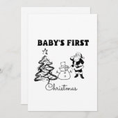 Eerste Kerstmis voor baby Feestdagenkaart (Voorkant / Achterkant)