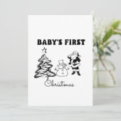 Eerste Kerstmis voor baby Feestdagenkaart (Staand voorkant)