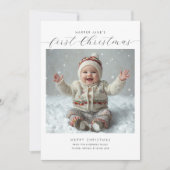 Eerste Kerstmis voor baby Feestdagenkaart (Voorkant)