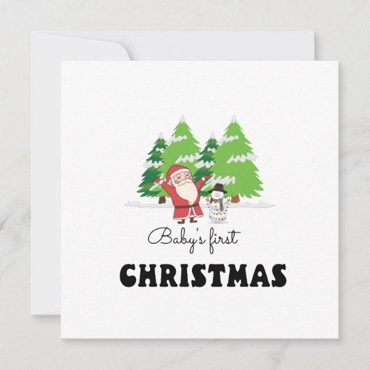 Eerste Kerstmis voor baby Feestdagenkaart (Voorkant)