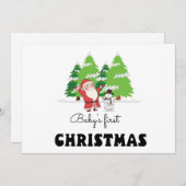 Eerste Kerstmis voor baby Feestdagenkaart (Voorkant / Achterkant)