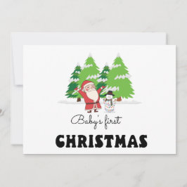 Eerste Kerstmis voor baby Feestdagenkaart