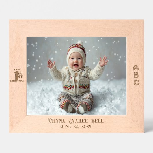 Eerste Kerstmis voor baby Gegraveerde Lijstjes